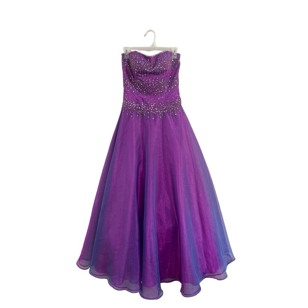 Previous Formals Blue Prom Dress A Line Formal Gown Size 4 Princess